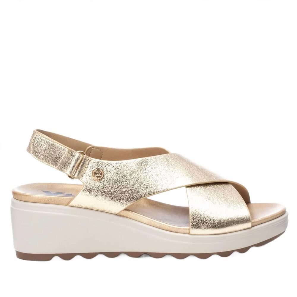 NEW XTI women's criss-cross strap sandals in gold